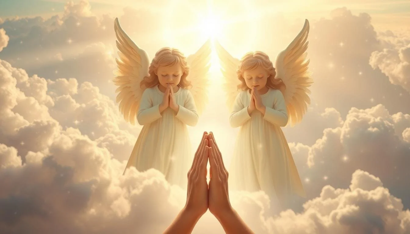 Momento de Oração e Confiança Velas e mãos postas em recolhimento espiritual para oração da Desatadora dos Nós